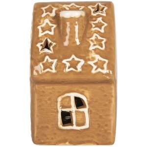 Clayre & Eef 6CE2355 Dekoration Haus mit LED 8x6x11 cm