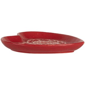 Clayre & Eef 6CE2359 Farfurioară Ceramică 17x17 cm Roșie-Albă