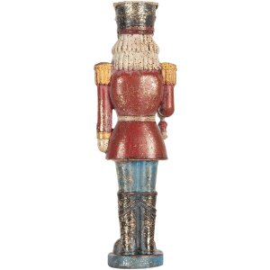 Clayre & Eef 6PR5758 Dekoration Nussknacker 7x6x21 cm Rot und Blau