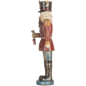 Clayre & Eef 6PR5758 Dekoration Nussknacker 7x6x21 cm Rot und Blau