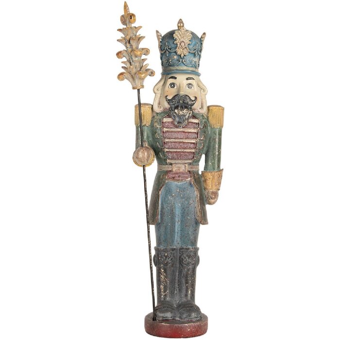 Clayre & Eef Spărgător de Nuci Decorativ Albastru și Verde 38cm