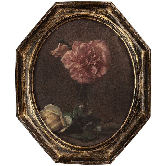 Clayre & Eef 6PR5798 Bild 25x3x30 cm Schwarz und Goldfarben