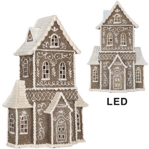 Clayre & Eef 6PR5807 Dekoration Haus mit LED 23x11x33 cm