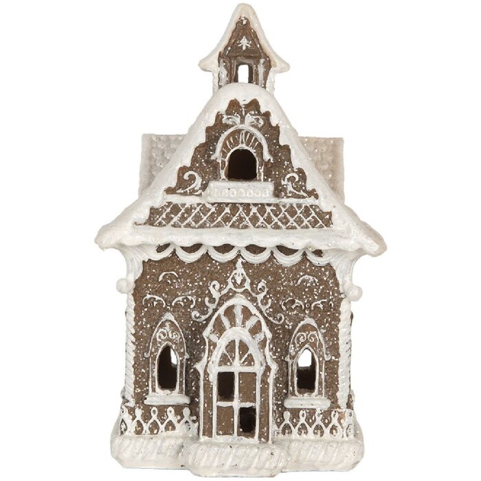 Clayre & Eef 6PR5810 Dekoration Haus mit LED 13x12x20 cm