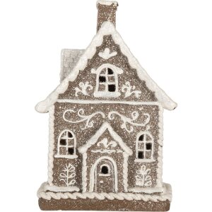 Clayre & Eef 6PR5811 Dekoration Haus mit LED 16x10x23 cm
