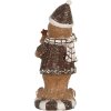 Clayre & Eef 6PR5813 Dekoration Lebkuchenmännchen 8x8x20 cm Braun Weiß