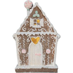 Clayre & Eef 6PR5820 Dekoration Haus mit LED 14x9x21 cm