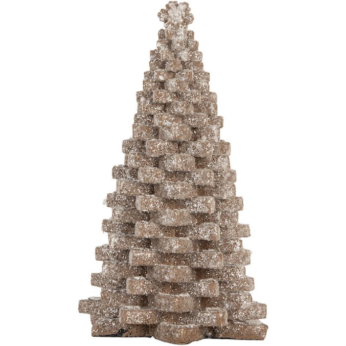 Clayre & Eef 6PR5821 Decorațiune Pom de Crăciun Rustic 15x15x25 cm