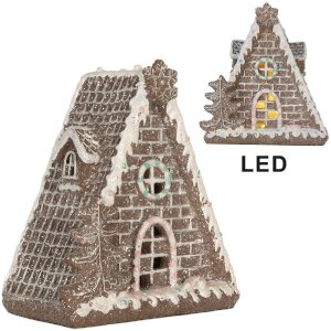 Clayre & Eef 6PR5824 Casă Decorativă cu LED 17x10x18 cm
