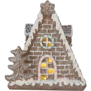 Clayre & Eef 6PR5824 Casă Decorativă cu LED 17x10x18 cm