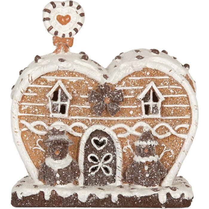 Clayre & Eef 6PR5826 Casă Decorativă cu LED 18x10x19 cm