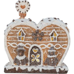 Clayre & Eef 6PR5826 Casă Decorativă cu LED 18x10x19 cm