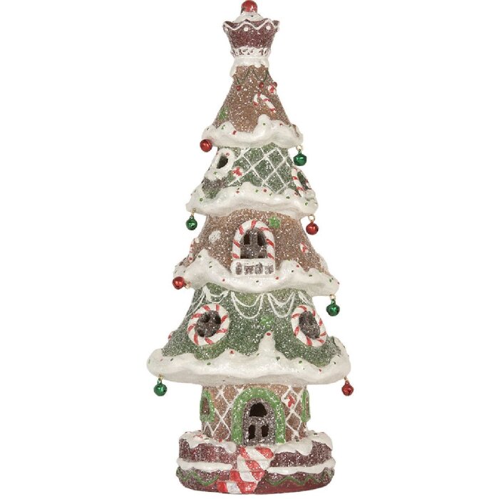 Clayre & Eef Brad de Crăciun cu LED 15x12x36 cm