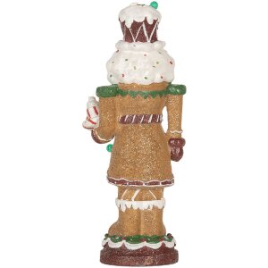 Clayre & Eef 6PR5829 Dekoration Nussknacker mit LED 13x10x31 cm