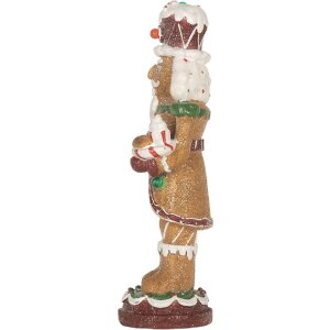 Clayre & Eef 6PR5829 Dekoration Nussknacker mit LED 13x10x31 cm