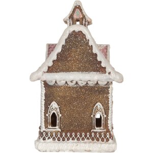 Clayre & Eef 6PR5833 Dekoration Haus mit LED 16x15x25 cm