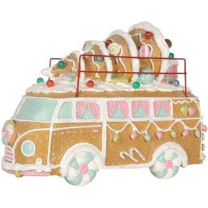 Clayre & Eef 6PR5837 Dekoration Bus mit LED 31x12x23 cm