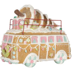 Clayre & Eef 6PR5837 Dekoration Bus mit LED 31x12x23 cm