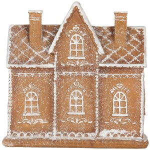 Clayre & Eef 6PR5841 Decorațiune Casă cu LED 21x8x20 cm Maro/Alb