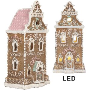Clayre & Eef 6PR5842 Casă Decorativă cu LED 9x7x18 cm...