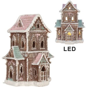 Clayre & Eef Casă Decorativă cu LED 15x12x20 cm