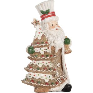 Clayre & Eef 6PR5849 Figurină Moș Crăciun 15x11x25 cm