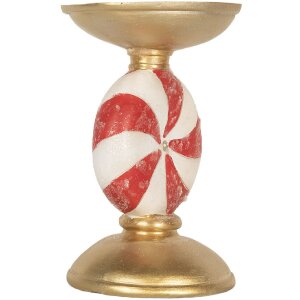 Clayre & Eef 6PR5851 Suport Lumânări LED Auriu-Alb Ø10x16 cm