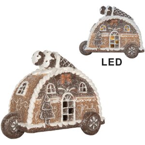 Clayre & Eef 6PR5854 Dekoration Haus mit LED 21x11x16 cm