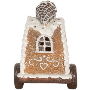 Clayre & Eef 6PR5854 Dekoration Haus mit LED 21x11x16 cm