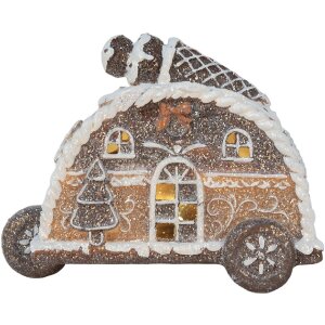 Clayre & Eef 6PR5854 Dekoration Haus mit LED 21x11x16 cm