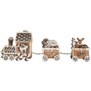 Clayre & Eef 6PR5856 Dekoration Zug 33x10x15 cm Braun und Weiß