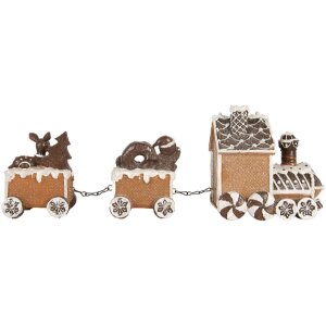 Clayre & Eef 6PR5856 Dekoration Zug 33x10x15 cm Braun und Weiß