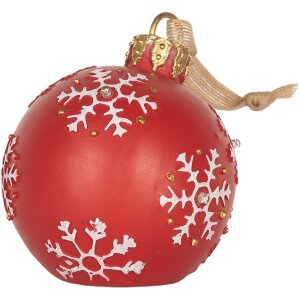 Clayre & Eef 6PR5858 Ornament Crăciun LED Ø 12x14 cm