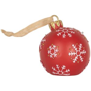 Clayre & Eef 6PR5858 Ornament Crăciun LED Ø 12x14 cm