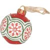 Clayre & Eef 6PR5859 Ornament Decorativ Glob Crăciun cu LED 12x14 cm
