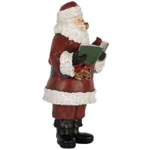 Clayre & Eef 6PR5863 Decorațiune Moș Crăciun cu Carte...