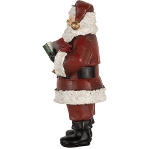Clayre & Eef 6PR5863 Decorațiune Moș Crăciun cu Carte 10x10x21 cm