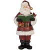 Clayre & Eef 6PR5863 Decorațiune Moș Crăciun cu Carte 10x10x21 cm