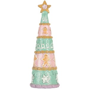 Clayre & Eef Decorațiune Pom de Crăciun Ø 9x25...