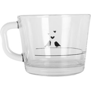 Cană de ceai Clayre & Eef, 350 ml, sticlă transparentă