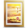 FramesFactory Ramă Foto California Gold 13x18 cm sticlă acrilică