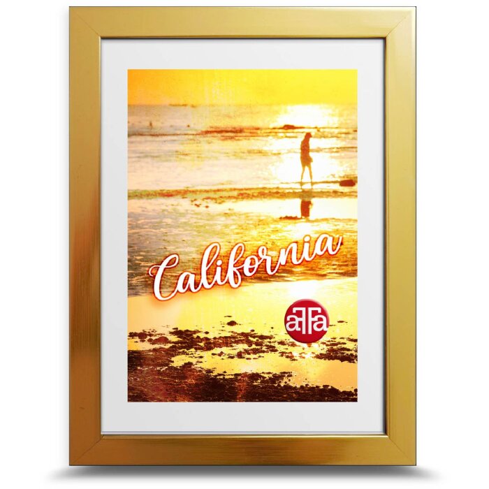 FramesFactory Ramă Foto California Auriu 18x24 cm Acril