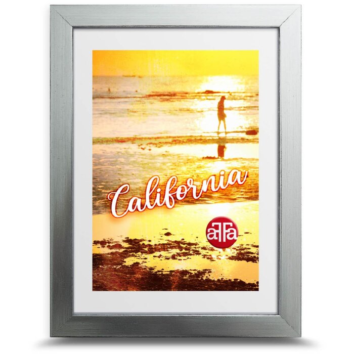 FramesFactory Ramă Foto California Argintie 10x15 cm Acryl