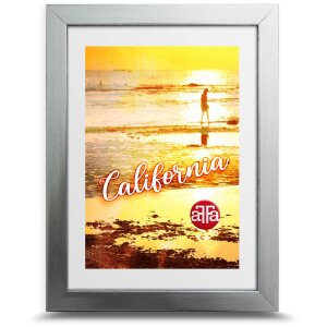 FramesFactory Ramă Foto California Argintie 13x18 cm Acril