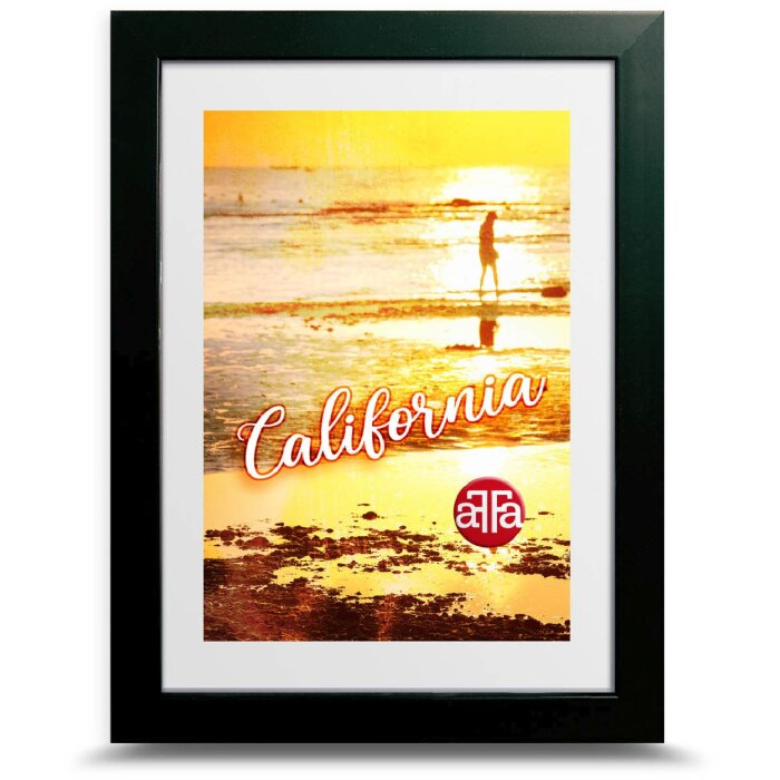 FramesFactory Ramă Foto California Neagră 18x24 cm sticlă acrilică