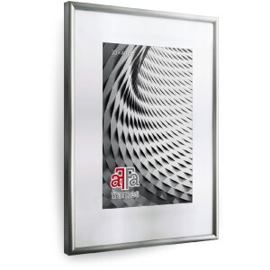 FramesFactory 5903351577434 Ramă Finger argintie 30x40 cm cu sticlă acrilică