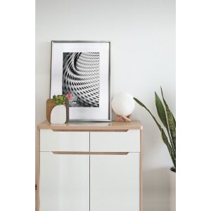 FramesFactory Ramă Foto Lemn 40x50 cm Argintiu Sticlă Acrilică