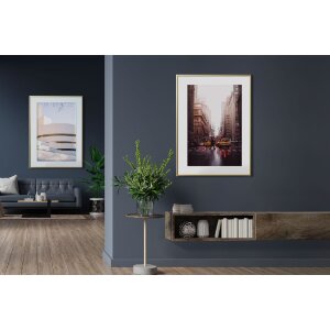 Rama Foto FramesFactory Aluminiu 70x100 cm Auriu Sticlă Acrilică