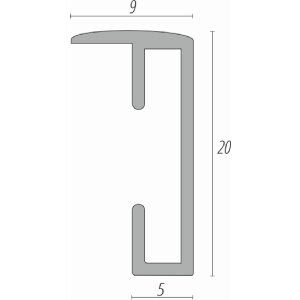 Ramă foto FramesFactory Aluminiu 28x35 cm argintie, profil bloc 0,9 cm, sticlă securizată