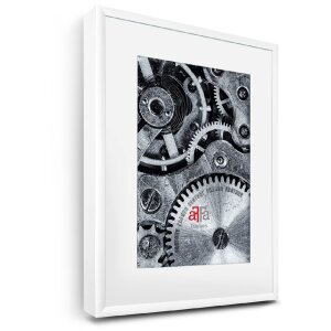 FramesFactory Ramă foto Aluminiu 15x21 cm alb cu sticlă securizată